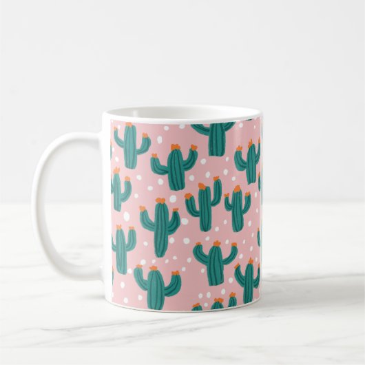 Personalized Cacti Coffee Mug コーヒーマグカップ (左)