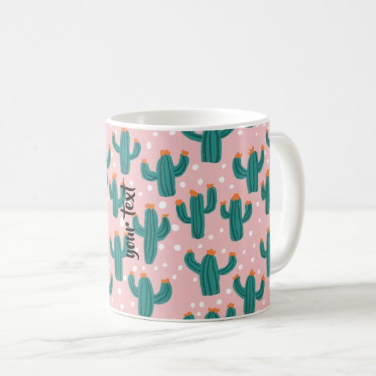 Personalized Cacti Coffee Mug コーヒーマグカップ (正面右)