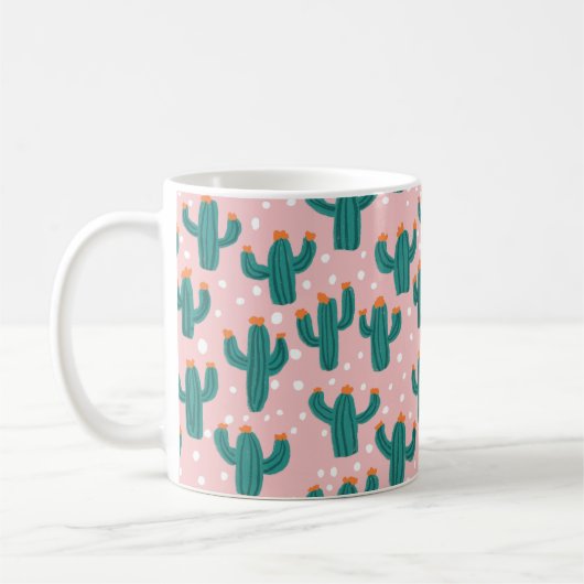 Personalized Cacti Coffee Mug コーヒーマグカップ (左)
