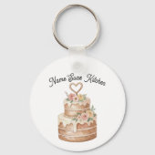 personalized Cake Keychain  Custom Name Baker Gift キーホルダー (裏面)