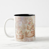 personalized Cake Mug - Custom Name Baker Gift ツートーンマグカップ (左)