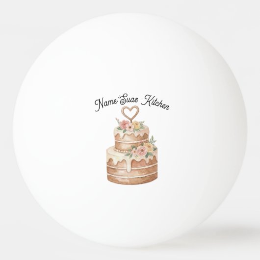 Personalized CakePing Pong Balls Custom Baker gift 卓球ボール (裏面)
