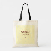 Personalized Calico Cat Reading Tote Bag トートバッグ (裏面)