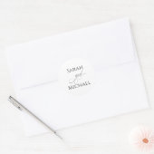 Personalized Calligraphy Stickers ラウンドシール (封筒)