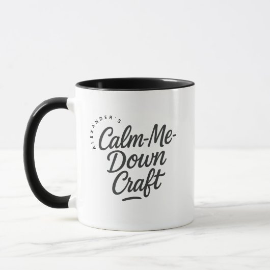 Personalized Calm-Me-Down Craft Gift Coffee マグカップ (左)