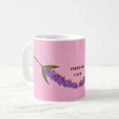 Personalized Calm & Serenity Floral Aesthetic Pink コーヒーマグカップ (正面左)