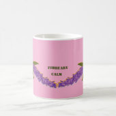 Personalized Calm & Serenity Floral Aesthetic Pink コーヒーマグカップ (中央)