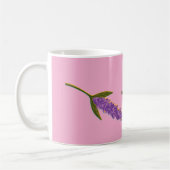 Personalized Calm & Serenity Floral Aesthetic Pink コーヒーマグカップ (左)