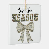 Personalized Camo "Tis the Season" Photo セラミックオーナメント (右)