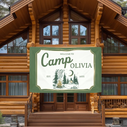Personalized Camp Bachelorette Party Welcome 横断幕