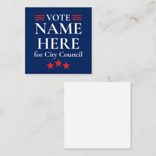 Personalized Campaign Election エンクロージャーカード (正面/裏面)