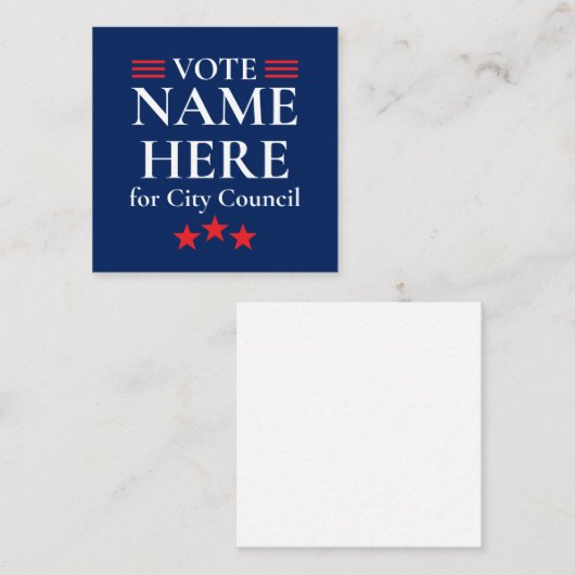 Personalized Campaign Election スクエア名刺 (正面/裏面)