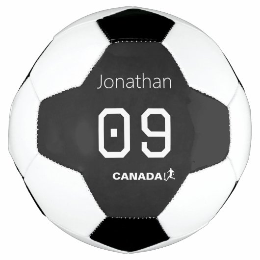 Personalized Canada Athletic Team Gift サッカーボール (正面)