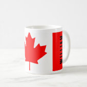Personalized Canada Flag | Custom Name Canada Day コーヒーマグカップ (正面右)