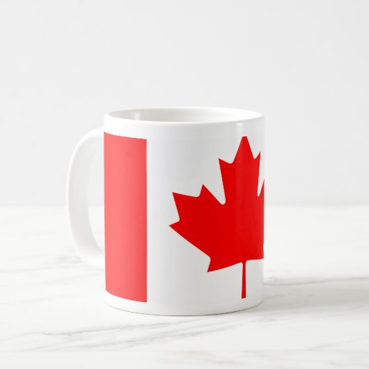 Personalized Canada Flag | Custom Name Canada Day コーヒーマグカップ (正面左)