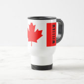 Personalized Canada Flag | Custom Name Canada Day トラベルマグ (正面右)