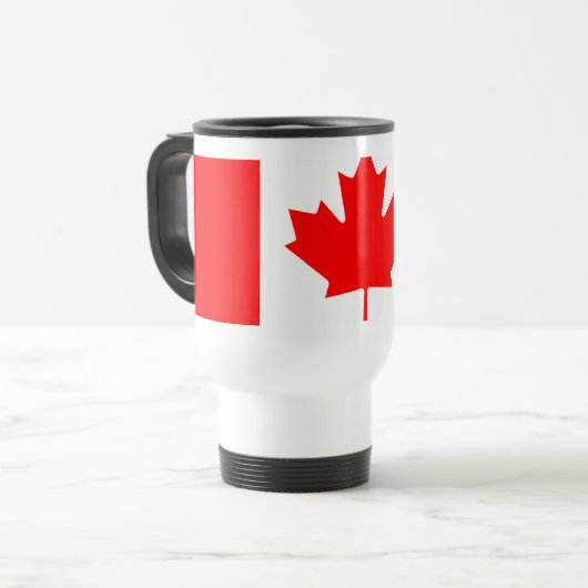 Personalized Canada Flag | Custom Name Canada Day トラベルマグ (正面左)