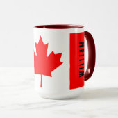 Personalized Canada Flag | Custom Name Canada Day マグカップ (正面右)