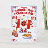 Personalized Canada Flag Day Greeting Card  カード (正面)