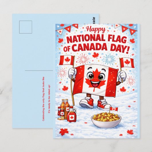 Personalized Canada Flag Day Postcard ポストカード (正面/裏面)