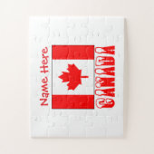 Personalized Canada Flag Personalized Gift ジグソーパズル (縦)