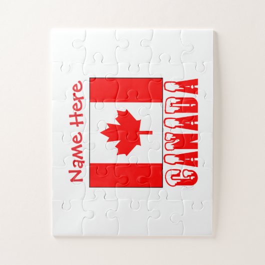 Personalized Canada Flag Personalized Gift ジグソーパズル (縦)