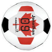 Personalized Canada Maple Leaf Soccer Gift サッカーボール (回転)