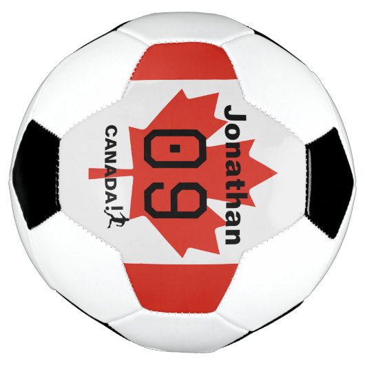 Personalized Canada Maple Leaf Soccer Gift サッカーボール (回転)
