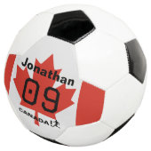 Personalized Canada Maple Leaf Soccer Gift サッカーボール (3/4)