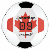 Personalized Canada Maple Leaf Soccer Gift サッカーボール (正面)