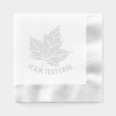 Personalized Canada Napkins Embossed Maple Leaf 箔ナプキン (正面)