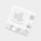Personalized Canada Napkins Embossed Maple Leaf 箔ナプキン (左)