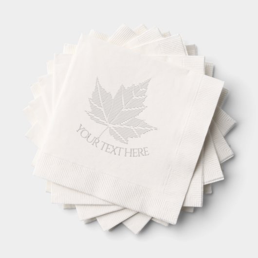 Personalized Canada Napkins Embossed Maple Leaf 箔ナプキン (インサイチュ (積み重ね))