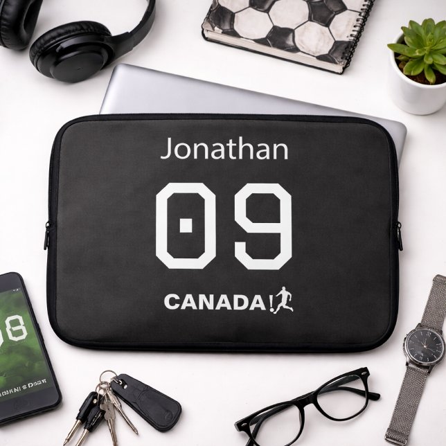 Personalized Canada Soccer Tech Protection ラップトップスリーブ (クリエイターアップロード済み)
