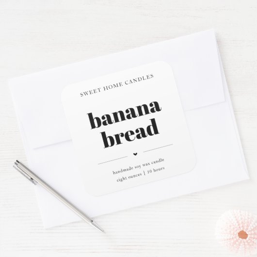 Personalized Candle Label, Boutique スクエアシール (封筒)