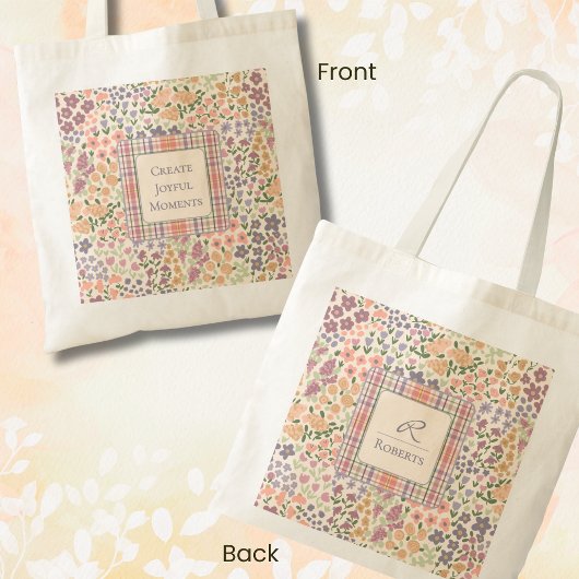 Personalized Canvas Tote Bag – Custom Name & Quote トートバッグ