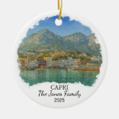 Personalized Capri Ornament, Italy セラミックオーナメント (正面)
