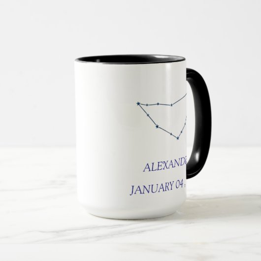 Personalized Capricorn Constellation Mug - Custom  マグカップ (正面右)