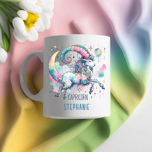Personalized Capricorn Zodiac Goat Astrology コーヒーマグカップ