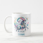 Personalized Capricorn Zodiac Goat Astrology コーヒーマグカップ (左)