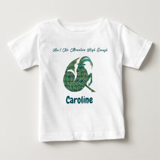 Personalized Capricorn Zodiac Impressionist Toddle ベビーTシャツ (正面)