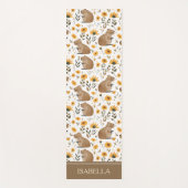 Personalized Capybara Floral ヨガマット (正面)