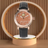 Personalized Caramel Royal Crest custom name 腕時計