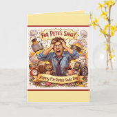 Personalized Card For Pete's Sake Day/Feb 26 カード (黄色い花)