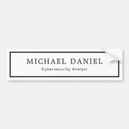Personalized Career Title and Name Car Decal バンパーステッカー