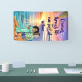 Personalized Caricature Couple Cruise Door 横断幕 (トレードショー)