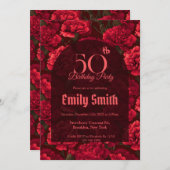 Personalized Carnation Themed Custom Birthday 招待状 (正面/裏面)