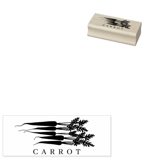 Personalized Carrots Vegetarian Vegan              ラバースタンプ (押印)
