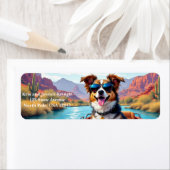 Personalized Cartoon Dog Return Address Label ラベル (インサイチュ)