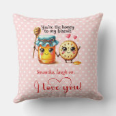 Personalized Cartoon Food Valentine Love Pillow クッション (裏面)
